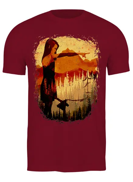 Заказать мужскую футболку в Москве. Футболка классическая Forest Girl от oneredfoxstore@gmail.com - готовые дизайны и нанесение принтов.