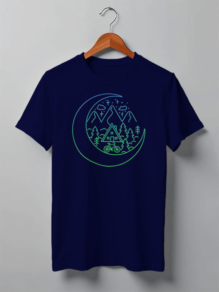 Заказать мужскую футболку в Москве. Футболка классическая Mountain Bike от oneredfoxstore@gmail.com - готовые дизайны и нанесение принтов.