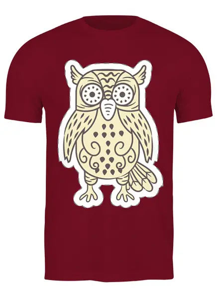 Заказать мужскую футболку в Москве. Футболка классическая Owl Here от oneredfoxstore@gmail.com - готовые дизайны и нанесение принтов.