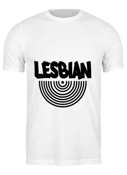 Заказать мужскую футболку в Москве. Футболка классическая Lesbian (BLACK) от ZakonVash - готовые дизайны и нанесение принтов.