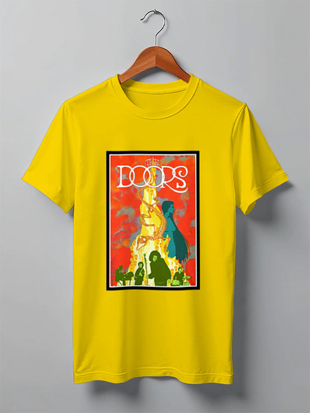 Заказать мужскую футболку в Москве. Футболка классическая The Doors от Fedor - готовые дизайны и нанесение принтов.