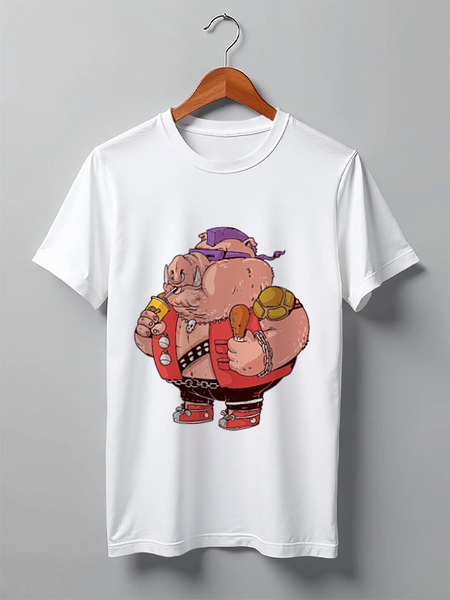 Заказать мужскую футболку в Москве. Футболка классическая Fat Pig от priceless - готовые дизайны и нанесение принтов.