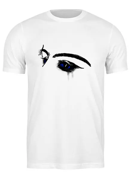 Заказать мужскую футболку в Москве. Футболка классическая Blue Eyes от rosenhip - готовые дизайны и нанесение принтов.
