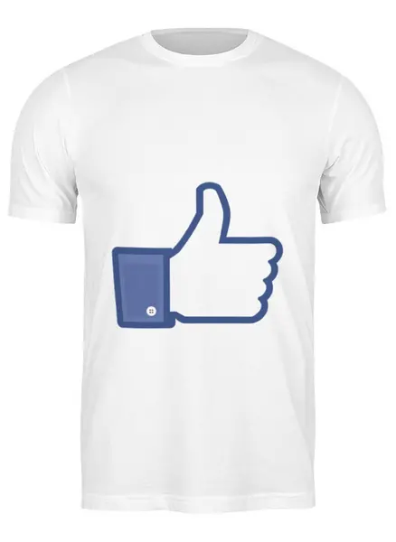 Заказать мужскую футболку в Москве. Футболка классическая Палец вверх (Like) от YellowCloverShop - готовые дизайны и нанесение принтов.