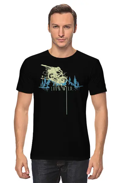 Заказать мужскую футболку в Москве. Футболка классическая Mountain Bike от oneredfoxstore@gmail.com - готовые дизайны и нанесение принтов.