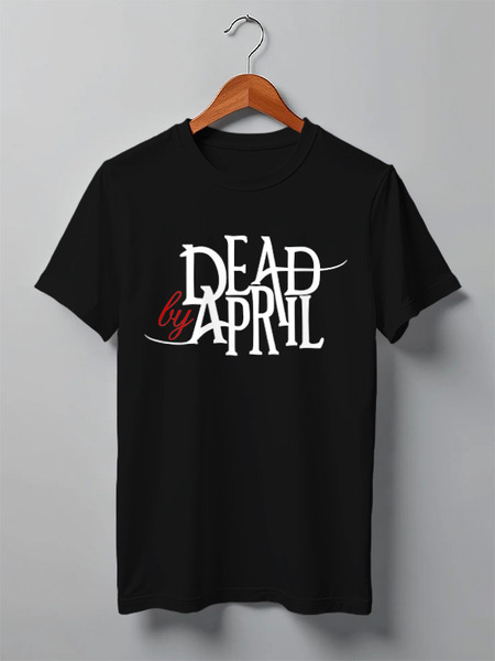Заказать мужскую футболку в Москве. Футболка классическая Dead by April от geekbox - готовые дизайны и нанесение принтов.
