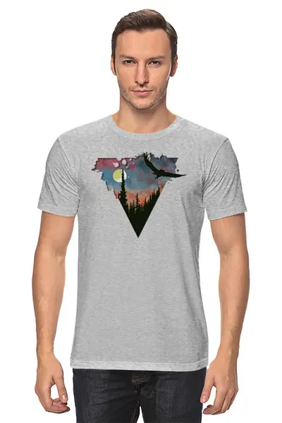 Заказать мужскую футболку в Москве. Футболка классическая Owl Space от oneredfoxstore@gmail.com - готовые дизайны и нанесение принтов.