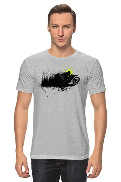 Заказать мужскую футболку в Москве. Футболка классическая Black Rider от oneredfoxstore@gmail.com - готовые дизайны и нанесение принтов.