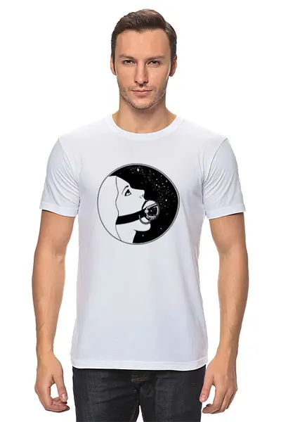 Заказать мужскую футболку в Москве. Футболка классическая In Space от Max Movko - готовые дизайны и нанесение принтов.