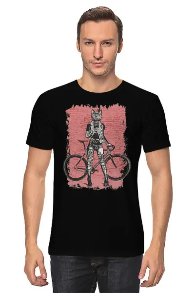 Заказать мужскую футболку в Москве. Футболка классическая Bike Punk  от oneredfoxstore@gmail.com - готовые дизайны и нанесение принтов.