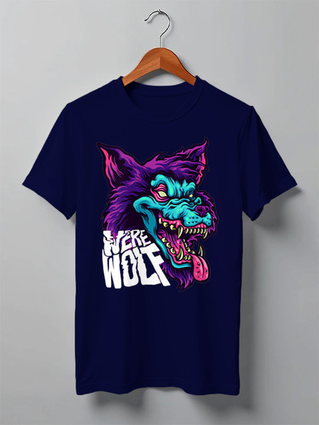 Заказать мужскую футболку в Москве. Футболка классическая ⚠ WereWolf ⚠ от balden - готовые дизайны и нанесение принтов.