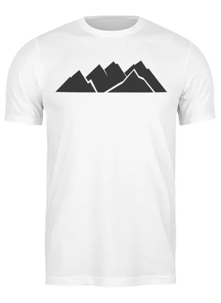 Заказать мужскую футболку в Москве. Футболка классическая Mountains от oneredfoxstore@gmail.com - готовые дизайны и нанесение принтов.