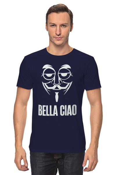 Заказать мужскую футболку в Москве. Футболка классическая Белла Чао от skynatural - готовые дизайны и нанесение принтов.