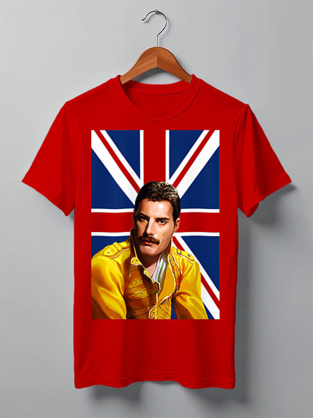 Заказать мужскую футболку в Москве. Футболка классическая Freddie Mercury от balden - готовые дизайны и нанесение принтов.