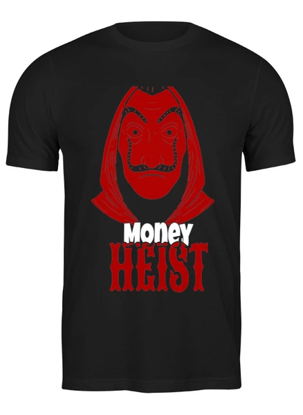Заказать мужскую футболку в Москве. Футболка классическая Money Heist от skynatural - готовые дизайны и нанесение принтов.