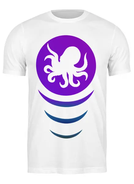 Заказать мужскую футболку в Москве. Футболка классическая Octopus Shirt от makspopov11@mail.ru - готовые дизайны и нанесение принтов.