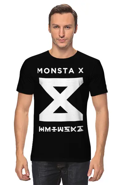 Заказать мужскую футболку в Москве. Футболка классическая Monsta X от geekbox - готовые дизайны и нанесение принтов.