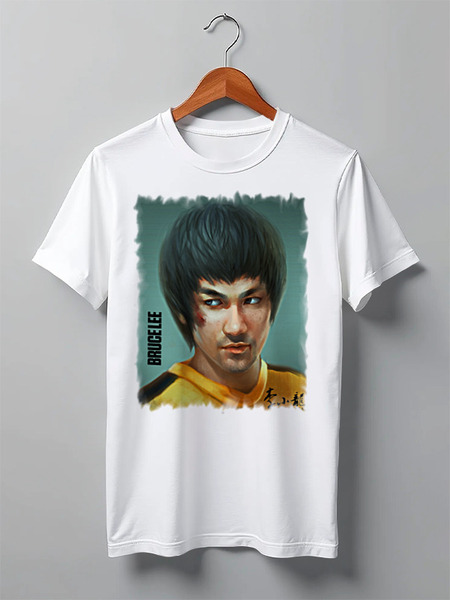 Заказать мужскую футболку в Москве. Футболка классическая Bruce Lee от Leichenwagen - готовые дизайны и нанесение принтов.