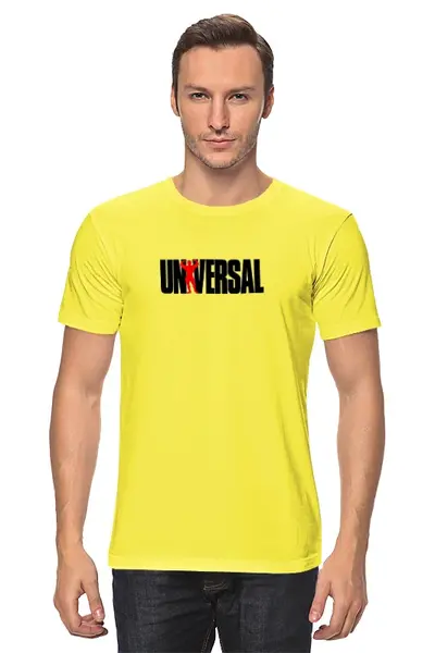 Заказать мужскую футболку в Москве. Футболка классическая universal nutrition от egorrko - готовые дизайны и нанесение принтов.