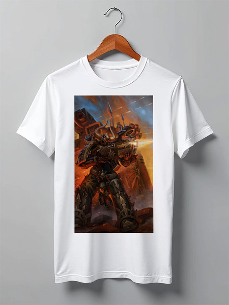 Заказать мужскую футболку в Москве. Футболка классическая Хаос (Warhammer 40 000) от GeekFox  - готовые дизайны и нанесение принтов.