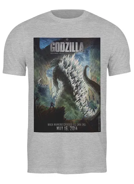 Заказать мужскую футболку в Москве. Футболка классическая Godzilla / Годзилла от KinoArt - готовые дизайны и нанесение принтов.