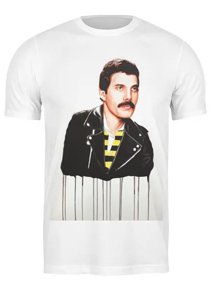 Заказать мужскую футболку в Москве. Футболка классическая Freddie Mercury от cherdantcev - готовые дизайны и нанесение принтов.