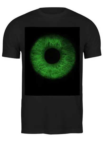 Заказать мужскую футболку в Москве. Футболка классическая Green eye от Виктор Аксёнов - готовые дизайны и нанесение принтов.