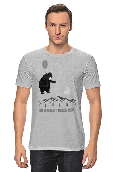 Заказать мужскую футболку в Москве. Футболка классическая Bad Bear In The Air от oneredfoxstore@gmail.com - готовые дизайны и нанесение принтов.