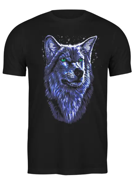 Заказать мужскую футболку в Москве. Футболка классическая Wolf Art от Leichenwagen - готовые дизайны и нанесение принтов.