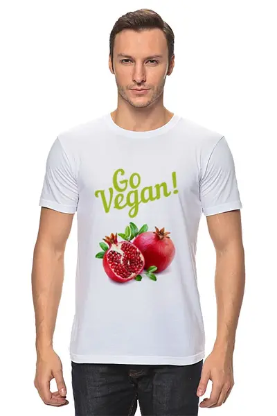 Заказать мужскую футболку в Москве. Футболка классическая Без названия от vegan@thespaceway.info - готовые дизайны и нанесение принтов.