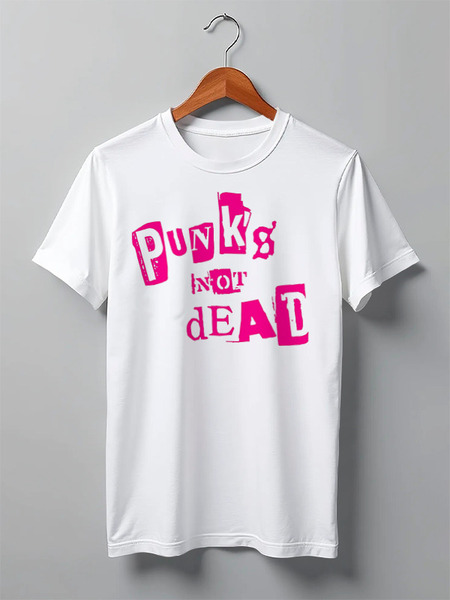 Заказать мужскую футболку в Москве. Футболка классическая Punks Not Dead от Leichenwagen - готовые дизайны и нанесение принтов.