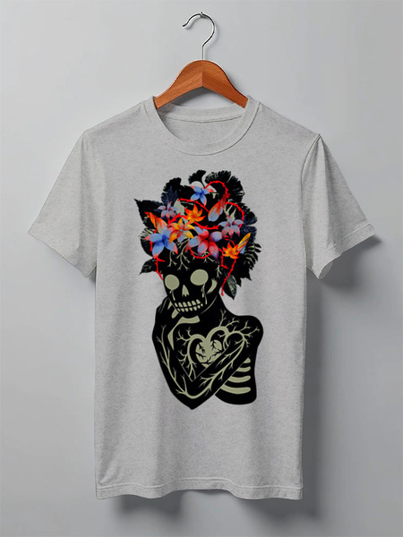 Заказать мужскую футболку в Москве. Футболка классическая Skull Art от Leichenwagen - готовые дизайны и нанесение принтов.