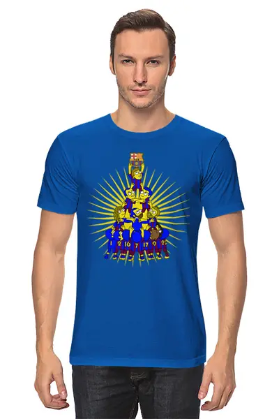 Заказать мужскую футболку в Москве. Футболка классическая FC Barcelona Golden Age от Mesk08 - готовые дизайны и нанесение принтов.
