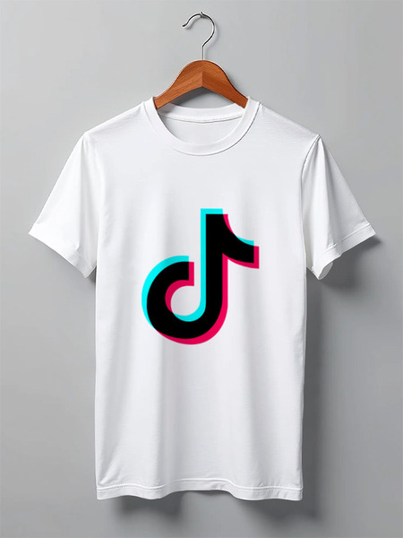 Заказать мужскую футболку в Москве. Футболка классическая TikTok  от DESIGNER   - готовые дизайны и нанесение принтов.