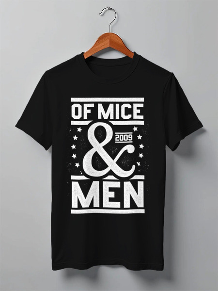 Заказать мужскую футболку в Москве. Футболка классическая Of Mice & Men от geekbox - готовые дизайны и нанесение принтов.