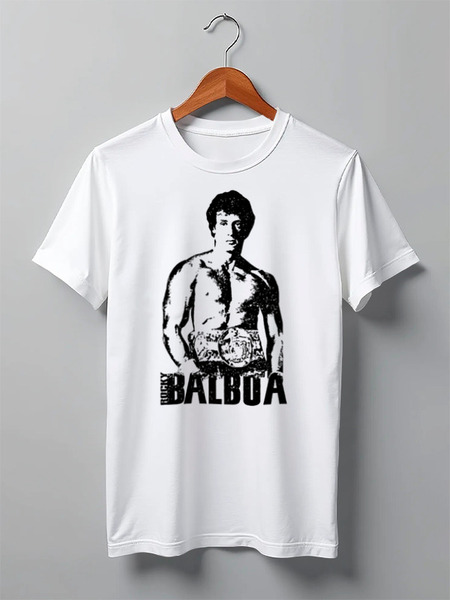 Заказать мужскую футболку в Москве. Футболка классическая Rocky Balboa от Leichenwagen - готовые дизайны и нанесение принтов.