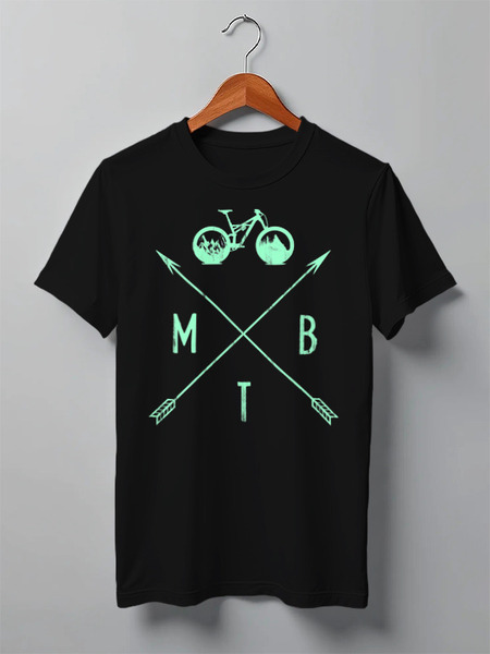 Заказать мужскую футболку в Москве. Футболка классическая Mountain Bike от oneredfoxstore@gmail.com - готовые дизайны и нанесение принтов.