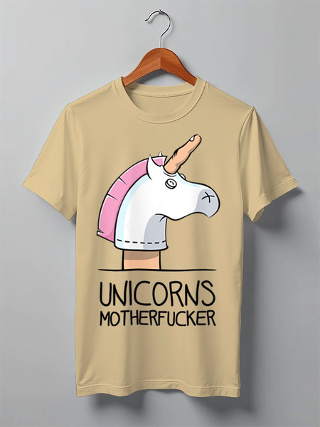 Заказать мужскую футболку в Москве. Футболка классическая Unicorn (Единорог) от coolmag - готовые дизайны и нанесение принтов.