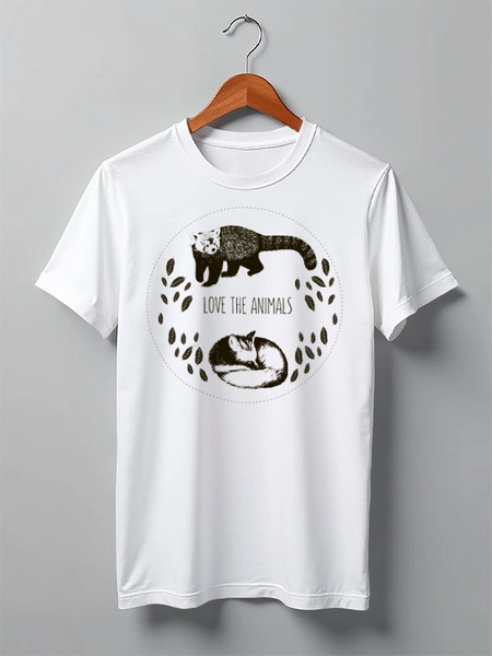 Заказать мужскую футболку в Москве. Футболка классическая Fox Here от oneredfoxstore@gmail.com - готовые дизайны и нанесение принтов.