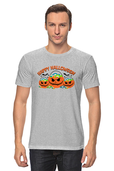 Заказать мужскую футболку в Москве. Футболка классическая Happy Halloween от skynatural - готовые дизайны и нанесение принтов.