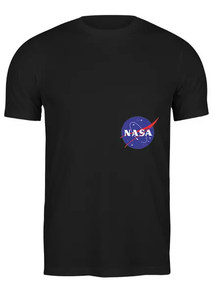 Заказать мужскую футболку в Москве. Футболка классическая NASA | НАСА от The Spaceway  - готовые дизайны и нанесение принтов.