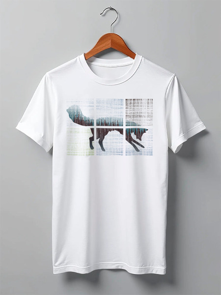 Заказать мужскую футболку в Москве. Футболка классическая Fox Here от oneredfoxstore@gmail.com - готовые дизайны и нанесение принтов.