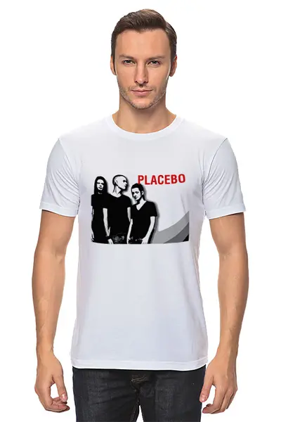 Заказать мужскую футболку в Москве. Футболка классическая Placebo от Fedor - готовые дизайны и нанесение принтов.