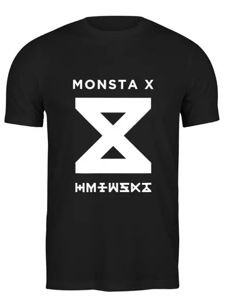 Заказать мужскую футболку в Москве. Футболка классическая Monsta X от geekbox - готовые дизайны и нанесение принтов.
