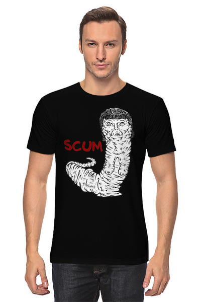 Заказать мужскую футболку в Москве. Футболка классическая Scum art от Leichenwagen - готовые дизайны и нанесение принтов.