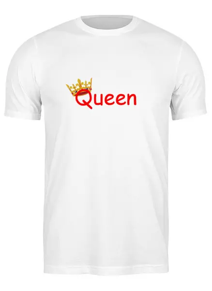 Заказать мужскую футболку в Москве. Футболка классическая Queen от dosiks97 - готовые дизайны и нанесение принтов.