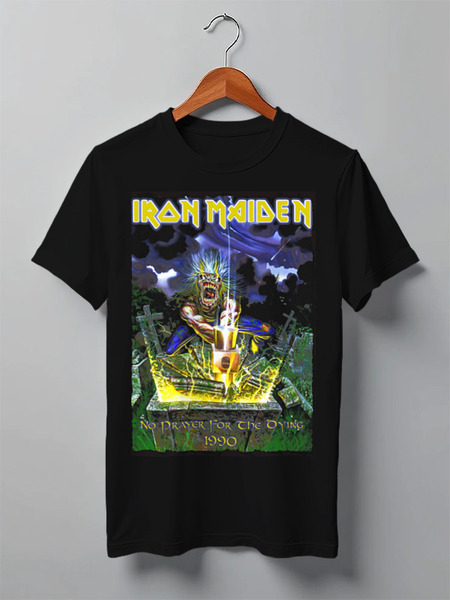 Заказать мужскую футболку в Москве. Футболка классическая Iron Maiden Band от Leichenwagen - готовые дизайны и нанесение принтов.