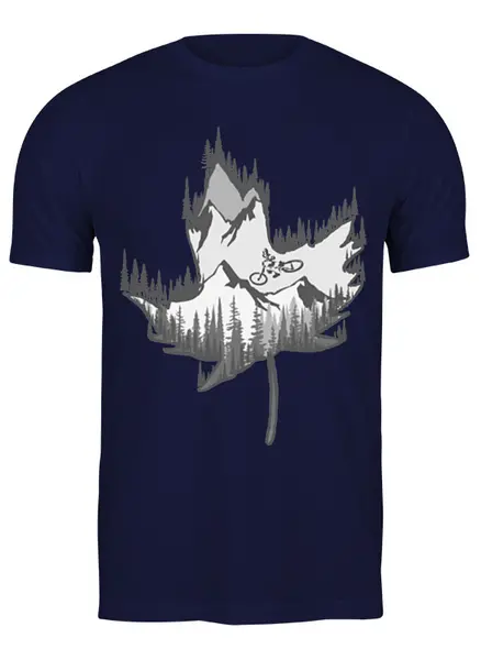 Заказать мужскую футболку в Москве. Футболка классическая Mountain Bike от oneredfoxstore@gmail.com - готовые дизайны и нанесение принтов.