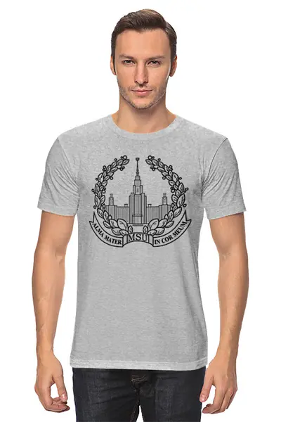 Заказать мужскую футболку в Москве. Футболка классическая МФ2 Alma Matre  от AR Print - готовые дизайны и нанесение принтов.
