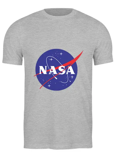 Заказать мужскую футболку в Москве. Футболка классическая NASA | НАСА от The Spaceway  - готовые дизайны и нанесение принтов.